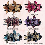 (Buy 2 Get 1 Free)Rhinestone Double Flower Hair Clip