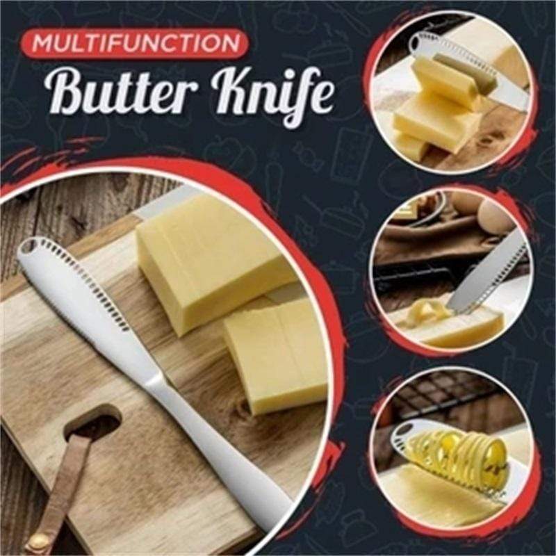 3 In 1 Stainless Steel Butter Spreader Knife Butter Curler Spreader Butter  Knife