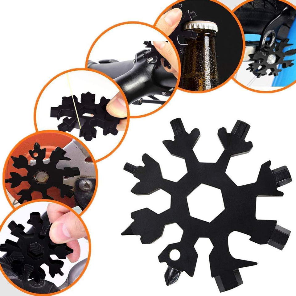 18 in 1 Portable Multifunctional Snowflake Shape Wrench