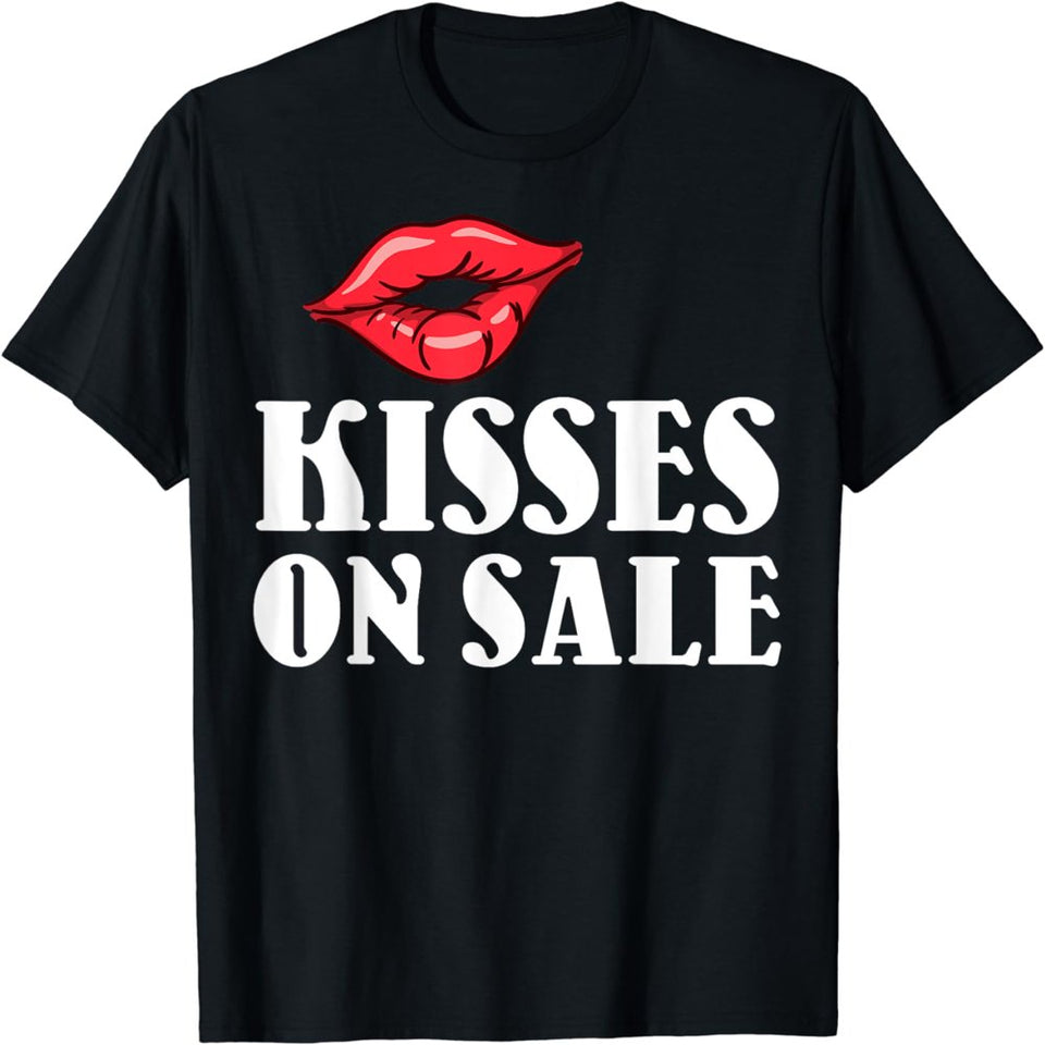 Funny Bachelor Party Kisses Saying Wedding Hen Night T-Shirt