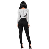 High Waisted-Rise Stretch Skinny Jeans