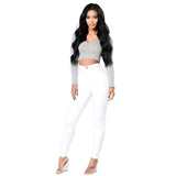 High Waisted-Rise Stretch Skinny Jeans