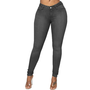 High Waisted-Rise Stretch Skinny Jeans