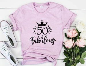 50 And Fabulous T-Shirt, 50th Birthday Party Shirt,50th Birthday Gift For Women, Birthday Queen Born In 1973, Hello 50,Chapter 50,Turning 50