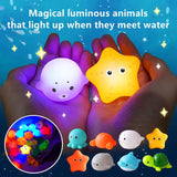 Baby Bath Toys Bathtub LED Light up Toys Colorful Changing Waterproof Underwater Lights Bath Toys for Boys Girls Birthday Gift