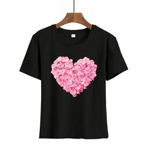 2020 New T Shirts Women Fashion Graphic Print Love Tshirts Casual Tops Harajuku Tees Female T shirts Clothing Camisas Mujer